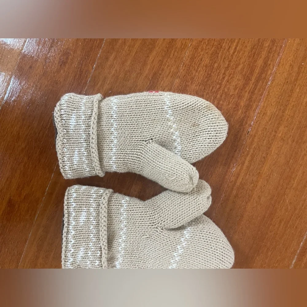 Gap Kids Boys Gloves Knit 🧶 🫎 Moose Mittens Sz M/L 4/5 Years